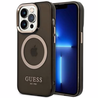Guess GUHMP14XHTCMK iPhone 14 Pro Max 6.7" must/must hard ümbris kuldne Outline Translucent MagSafe