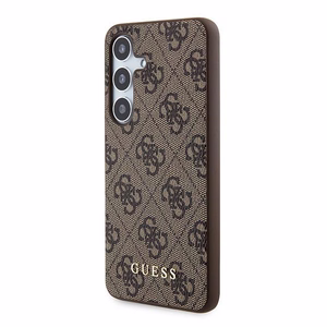 Guess 4G Metal kuldne Logo ümbris jaoks Samsung Galaxy S24 - brown