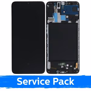 LCD Ekraan Ühildub Samsung A705 A70 Must Koos Frame (Service Pack)