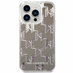 Karl Lagerfeld KLHCP14LLMNMS iPhone 14 Pro 6.1 "hardcase hõbedane / hõbedane Liquid Glitter Monogram