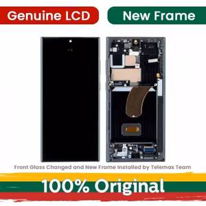 LCD ekraan ühilduv Samsung S918 S23 Ultra raamiga / roheline / (taastatud: Telemax)