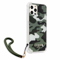 Guess GUHCP12MKSARKA iPhone 12/12 Pro 6.1" roheline/khaki värvi kõvakott Camo Collection