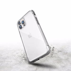 Raptic X-Doria Air ümbris iPhone 14 Pro Maxile soomustatud kate hõbedane