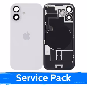 Back Cover Compatible With Apple iPhone 16 / White / (Service Pack)