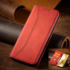 Magnet Fancy Ümbris jaoks Samsung Galaxy S23+ flip cover wallet stand punane