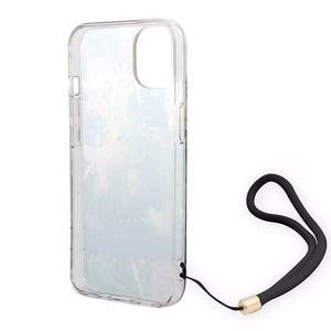 Guess GUOHCP14SHFLSB iPhone 14 6.1 "sinine / sinine hardcase Flower Strap