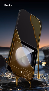 Benks Warrior HD karastatud klaas Samsung Galaxy Z Flip 6 jaoks, must