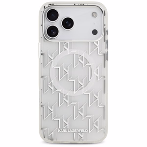 Karl Lagerfeld IML KL Monogram MagSafe Ümbris jaoks iPhone 17 Pro Max - Valge