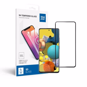 Karastatud klaas to Samsung Galaxy A51 (full glue / Ümbris friendly) sinine Star 5D must