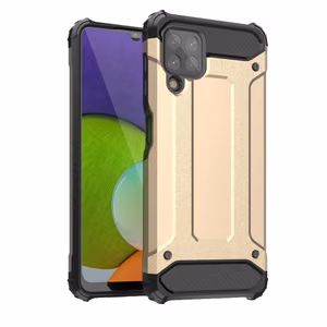 Hübriidarmor ümbris Samsung Galaxy A22 4G kuldne vastupidav kate