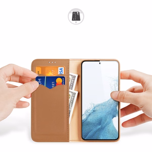 Dux Ducis Hivo чехол Samsung Galaxy S23+ флип-чехол кошелёк подставка RFID блокировка коричневый
