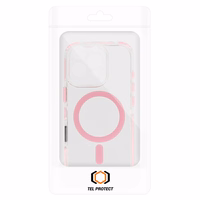 Tel Protect Strap Clear Ümbris jaoks Iphone 15 Pro roosa