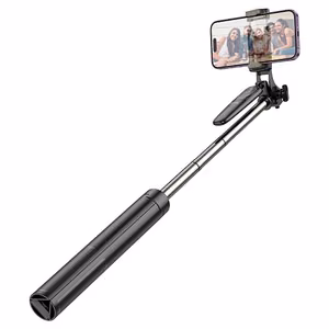 Selfie kepp-statiiv Hoco tripod juhtmevaba puldiga K19 must