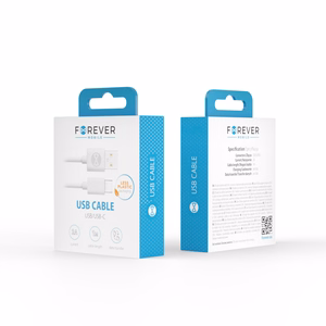 Forever kaabel USB - USB-C 1,0 m 2A valge