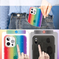 Kingxbar Ombre ümbris tagakate iPhone 12 Pro Max jaoks mitmevärviline