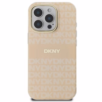 DKNY Repeat Texture Pattern & Stripe MagSafe iPhone 16 Pro Ümbris - Roosa
