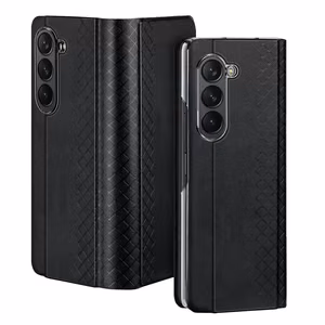 Leather Flip and Wallet Case for Samsung Galaxy Z Fold5 5G Dux Ducis Bril - Black