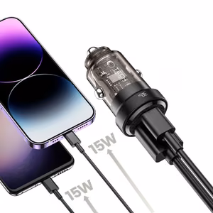 Tech-Protect CC30W Car Laadija USB-C PD 30W / USB-A QC 3.0 - must