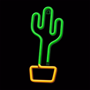 Neon LED Light CACTUS oranž roheline Bat + USB FLNE02 Forever Light