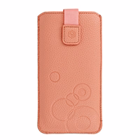 WONDER Deko Pouch Ümbris (Size S) jaoks Nokia 105 2019/150/216 peach