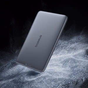 Baseus PicoGo AM41 5000mAh 20W Ultra-Thin MagSafe ühilduv elektripank koos musta Baseus Simple USB-C 60W 30cm kaabliga - hall