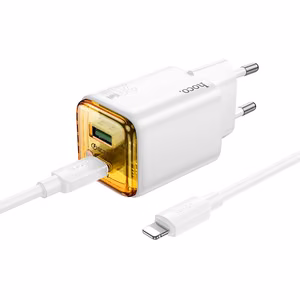 Phone Laadija Hoco USB A + USB C QC3.0 PD 3A 20W + Kaabel USB C to Lightning N52 valge