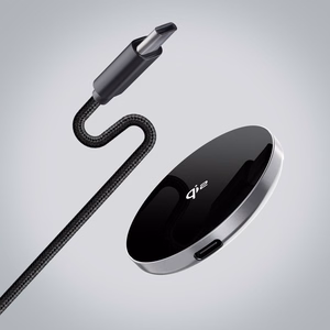 Juhtmevaba laadija Forcell F-Energy Smart Charge USB C Qi2 15W compatible with MagSafe, with detachable kaabel 1,5 m hõbedane