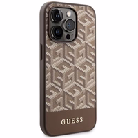 Guess GUHMP14XHGCFSEW iPhone 14 Pro Max 6.7" brown/brown hard ümbris GCube Stripes MagSafe
