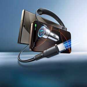 Joyroom JR-CL07 72W 3-in-1 Car Laadija with 1.6m USB-C Kaabel – must