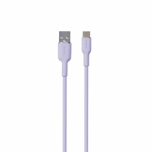 Puro Soft USB-A - USB-C Kaabel 1.5m - lilla