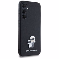 Karl Lagerfeld Saffiano Karl&Choupette Pin ümbris jaoks Samsung Galaxy A35 - must