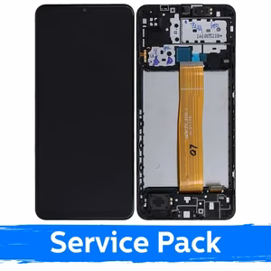 LCD ekraan ühilduv Samsung M127 M12, must raamiga (Service Pack)