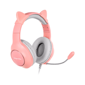 Kruger&Matz Gamer Kids mänguri peakomplekt lastele, roosa
