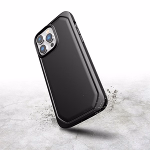 X-Doria Raptic Slim ümbris seadmele iPhone 14 Pro Max, biolagunev, must