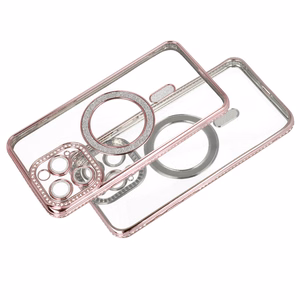 Bling Magsafe Ümbris jaoks Iphone 12 Pro roosa