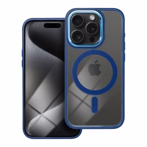COLOR EDGE MAG COVER Ümbris compatible with MagSafe jaoks IPHONE 15 Pro tumesinine