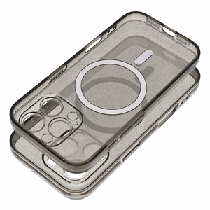 CLEAR MAG ÜMBRIS with camera protection compatible with MagSafe jaoks IPHONE 14 Pro Max must glitter