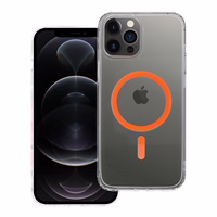 Drop Glue Colorful Ring Mag Cover compatible with MagSafe jaoks IPHONE 12 PRO MAX oranž