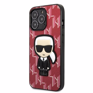Karl Lagerfeld KLHCP13XPMNIKPI iPhone 13 Pro Max 6.7" жёсткий чехол красный/красный Monogram Ikonik Patch