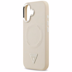 GUESS ümbris jaoks IPHONE 17 compatible with MagSafe GUHMP17SPSDTSCME (PU W/ Triangle Logo) beige