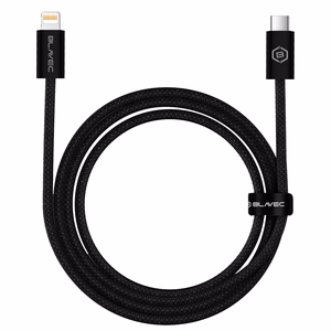 Blavec Cable Candy плетёный - Type C to Lightning - PD 20W 2,4A 1 метр Apple CarPlay (CCA-CL24B10) черный