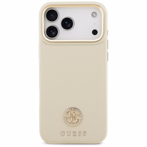 Guess Grained Strass Logo MagSafe ümbris jaoks iPhone 17 Pro Max - beige