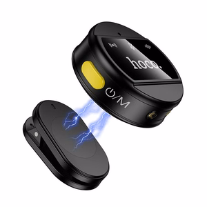 Hoco L22 juhtmevaba mikrofon 2-in-1 Lightning / USB-C, must