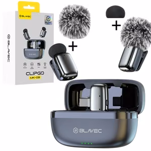 Blavec Lavalier mikrofonid x 2 MK-03 ClipGo Type C (LMMK03-S) hõbedane