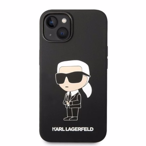 Karl Lagerfeld Silicone Ikonik ümbris jaoks iPhone 14 Plus - must