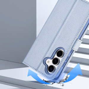 Dux Ducis Lawa Leather Ümbris jaoks Samsung Galaxy S25+ with Detachable Magnetic Wallet - sinine
