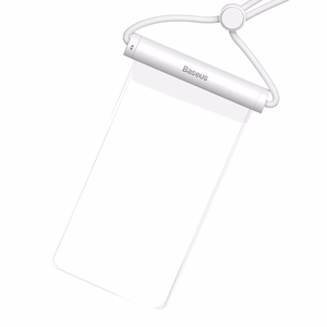 Waterproof phone ümbris Baseus AquaGlide with Cylindrical Slide Lock (valge)