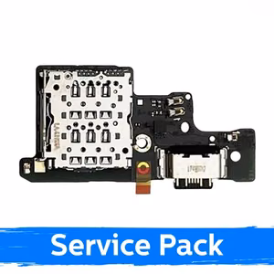 Charging Port Compatible With Xiaomi Redmi Note 14 4G (+SIM reader) with Flex / Plata (Service Pack)