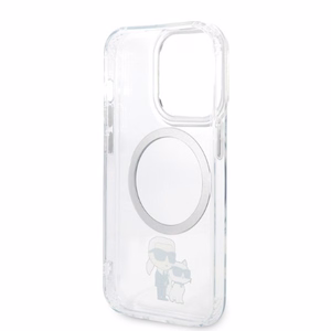 Karl Lagerfeld Iconic Karl&Choupette MagSafe ümbris jaoks iPhone 14 Pro - läbipaistev