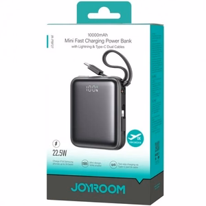 Akupank Joyroom JR-PBF27 must 10000mAh 22.5W PD / QC3.0 + integreeritud Type-C / Lightning kaabel